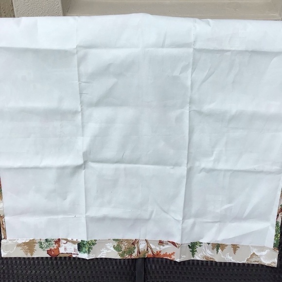 SET OF 2 Farm Rustic Look Vinyl Rod Pocket Curtain Panels 35x33.5 Cabin Vintage - Picture 11 of 12